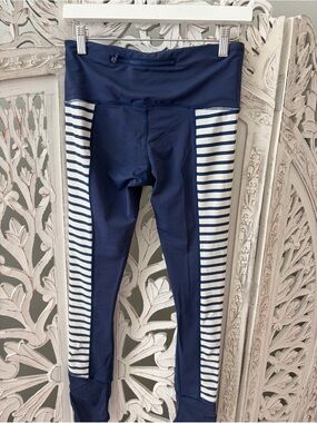 Cabana Life Navy & White Leggins